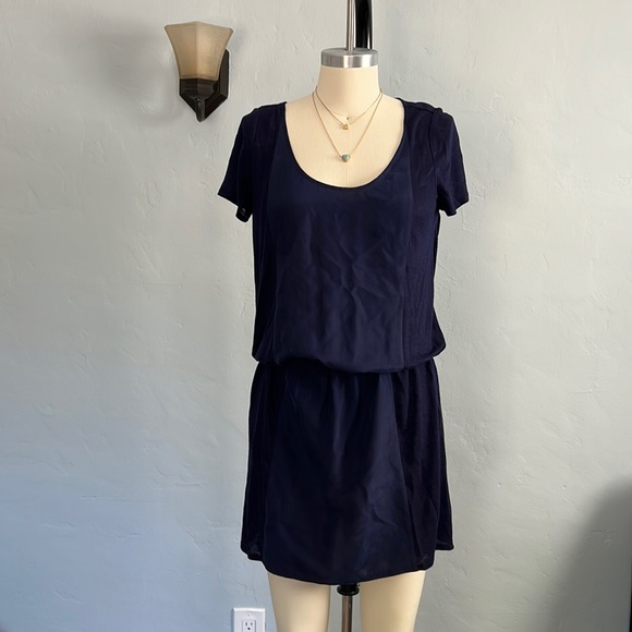 SOFT JOIE Two-Tone Cowl Back/Peek-A-Boo Back Dress - Blue - Size: Small - Picture 2 of 16